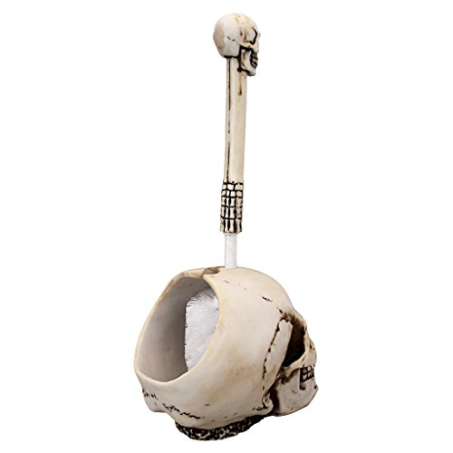 Design Toscano Skullduggery, Totenkopf-Toilettenbürste - 4