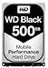 Price comparison product image DRIVE, BLACK 2.5" 7MM SATA 6GB/S 500GB BPSCA WD5000LPLX - CS28508 By WESTERN DIGITAL