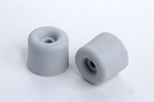 2 Stück Türstopper Wandstopper Stopper zum Anschrauben, Kunststoff, grau, Durchmesser 40mm