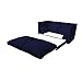 Ready Steady Bed Comfortable Children's Kids Drill 2-Seater Sofa Bed, Navy Blue