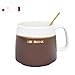 Produktbild RSDYXJH Kreative Einfache Keramik Kaffeetasse Frühstück Paar Tasse Becher 340 Ml Braun 8,1 * 7,8 cm