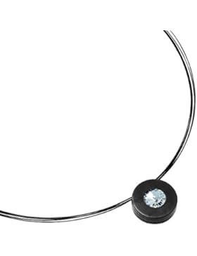 SteelArt by Heideman Damen-Kette Lumen mit wechselbaren Swarovski-Kristall Edelstahl Black