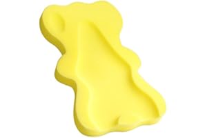 GUEQUITLEX Infant Bath Sponge for Age 1-3Y Comfy Baby Bath Mat Skid Proof Newborn Bath Cushion (Yellow)