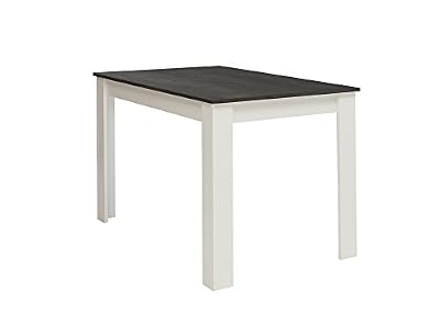 Symbiosis VENTE-UNIQUE Table à manger CASSY II - 4 couverts - Blanc, plateau effet béton