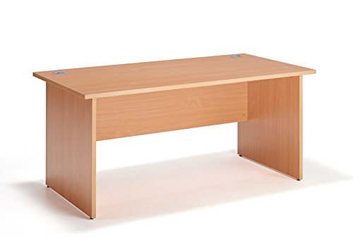Straight Beech Office Panel Ended Desk