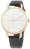 Calvin Klein Damen-Armbanduhr Analog Quarz One Size, silberfarben, schwarz