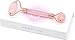 Price comparison product image Rose Quartz Roller | Pink Jade Roller | Anti- Ageing Facial Massage Tool | Beautiful Silk Lined Gift Box | 100% Natural Rose Quartz for Eye & Face Puffiness Treatment | Skin Healing | Slimming