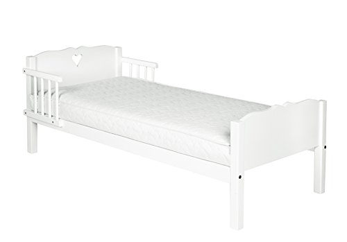 Saplings Heart Junior Bed, 143 x 72 x 60 cm, White