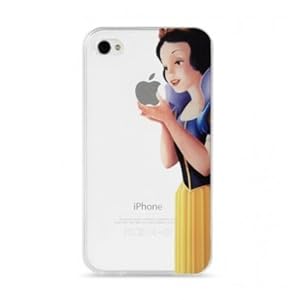 COQUE ETUI HOUSSE POUR IPHONE 4 4S BLANCHE NEIGE MANGER POMME + SCREEN