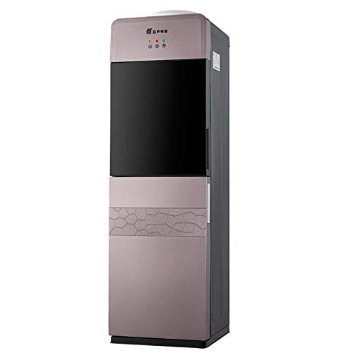 LIANG Dispensador Vertical de Agua Helada Caliente y fría, dispensador Independiente de Enfriador de Agua de Carga Superior, diseño de Acero Inoxidable con Cerradura de Seguridad for niños