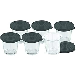 Moulinex Lot de 6 Verrines XA606000 Couvercle Silicone Compatible Multicuiseurs Cookeo, Cookeo USB, Cookeo Connect, Cookeo +, Cookeo + USB, Cookeo + Connect...