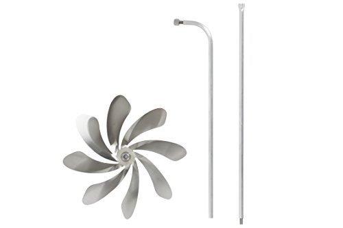 A1002 – steel4you Windrad Windmühle Speedy20 aus Edelstahl (20cm Rotor-Durchmesser), kugelgelagert, Edelstahl Dekoration Garten – made in Germany - 4