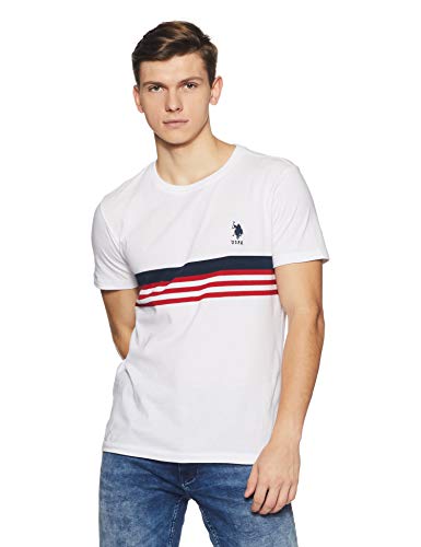US Polo Men's Solid Regular Fit T-Shirt