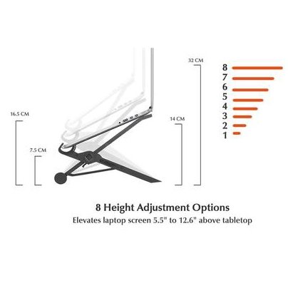 NEXSTAND K2 – Laptopständer: Kompakt, Leicht, Faltbar, Tragbar & Verstellbar. Perfekt Für Reisen Und Arbeit, Unterstützt Alle Standard Laptop Und Macbook Größen. - 4