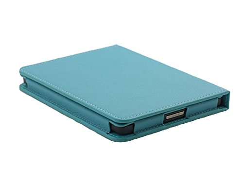 Gecko Kobo Touch 2.0 Hülle Luxus – Hell Blau – eReader Schutzhülle aus hochwertigem PU-Leder / eReaderhülle mit Aufweck/StandbyFunktion / eReader Cover geeignet Für Kobo Touch 2.0 - 4