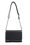 pochette felicie schwarz DESIGN & VERWENDUNG: Kleine modische starre Umhängetasche mit Ketten Klappe. Kann als trendy Clutch Bag getragen werden. Ideal als Abendtasche, City, Party, Shopping, Ausgehen Tasche.