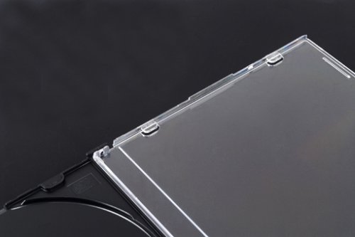 Tillmann Media CD-Hüllen Slimcase 5 mm für 1 CD/DVD, Deckel transparent, Rückenteil schwarz, Kartoninhalt: 100 Stück - 2