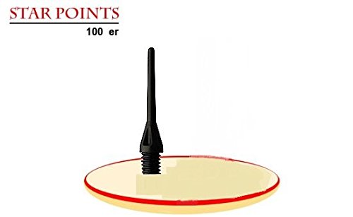 Preisvergleich Produktbild Harrows Star Points Spitzen Dartspitzen, 100 Stück (Schwarz)