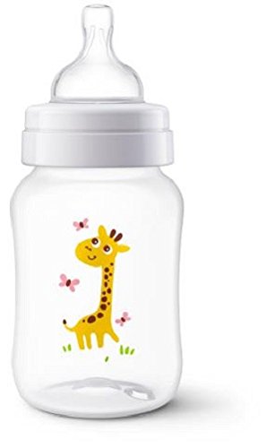 Philips Avent Anti-Kolik Klassik+ Flasche SCF574/12, 1er-Pack, Giraffe, 260 ml - 2