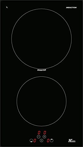 Hudson Table Plaque de Cuisson Induction 2 foyers - TDI 320 T - à encaster - Touch Sensitive - Noir - très haute résistance (290x510x51 mm),
