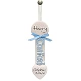 CARIAD Small Welsh Lovespoon - Christening Gifts, Newborn Baby - Personalised Gift in Blue by Truly for You