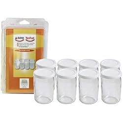 Seb 989641 8 Pots Verre pour Yaourtires Couvercle Farine