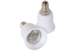 LISSEK 1 Stück Lampensockel Adapter Konverter Sockeladapter für Fassung E14 E27 GU10 B22 für LED Halogen und Energiesparlampen (E14 auf E27)
