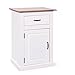 Produktbild Inter Link Country Chic Kommode Highboard Sideboard Anrichte Standschrank Beistellschrank Kiefer Massivholz Weiss Sepia Braun lackiert