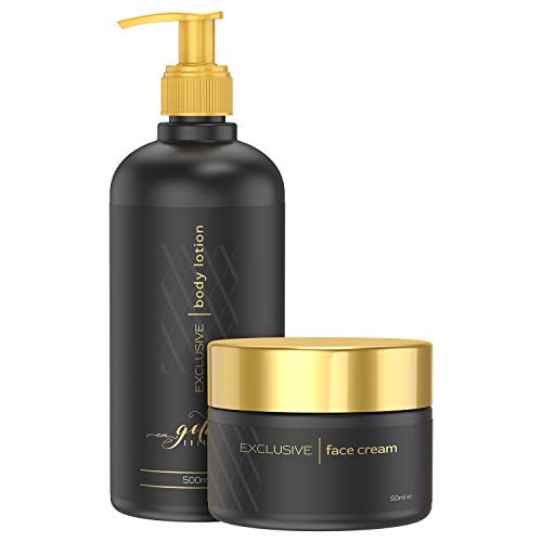 Kit Eco Masters Exclusive Aclaradora Blanqueadora, Facial y Corporal - Hidrata y Reafirma La Piel - Crema y Loción - Antiedad y Antienvejecimiento - Combate Hiperpigmentación - Sin Parabenos