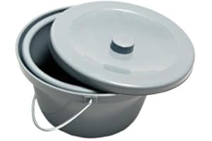 DRIVE MEDICAL Seau pour chaise percée avec couvercle et étrier de maintien