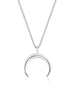 Moderna joya con colgante de media luna. Esta joya te encantará para ocasiones formales o desenfadadas. Una joya imprescindible para cualquier mujer moderna.
