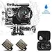Produktbild ZONKO Action Kamera WiFi Sports Cam Helmkamera 1080P Full HD WiFi 2" LCD 170 ° Weitwinkel 30M Wasserdichte Kamera mit 2 Batterien Free Portable Tragetasche enthalten 18 Zubehör Kit (Black 1080P)