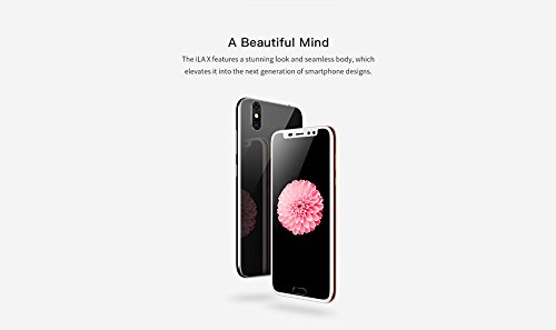 ILA X - Schermo HD da 5,5 pollici (rapporto 18: 9) Smartphone Android 7.0 4G, Bezel-Less 7,95mm Ultra slim, quadricromia da 1,3 GHz 3 GB + 32 GB, 5 MP + 13 MP, impronta digitale - bianca