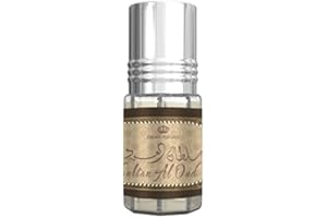 BIZZICO Sultan Al Oud Al Rehab Parfum 3 ml di olio (senza alcool, ambra, orientale, arabo, oud, misk, muschio, naturale perfume, legno di aquila essenziale, attar scent)
