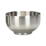 Tamaño:Diámetro: 5.1inch (13 cm) altura: 3 inch (7,5 cm) espesor: interior: 0,5 mm, exterior: 0,4 mm. Volumen: 500 ml (17 oz) Fácil de transportar y limpiar. Ideal para casa y restaurante usado.