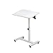 Produktbild LiuzheZ Bedside Sofa Table, Student Laptop Table Easy Klapptisch Stahl/Schwarz, Weiß (Farbe : Weiß, größe : 55 * 32-63~90cm)