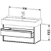 Produktbild Duravit Waschtischunterschrank Ketho 440x950x410mm für 045410, weiß matt, KT663801818