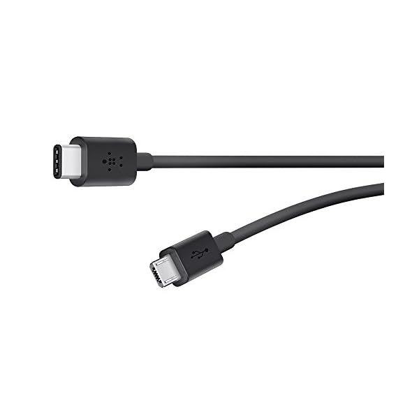 Belkin F2CU033bt06-BLK - Cable de Micro-USB a USB-C de Carga y sincronización (para Smartphones y tabletas, 1.8 m, Compatible con Samsung Galaxy S8/S8+) Negro