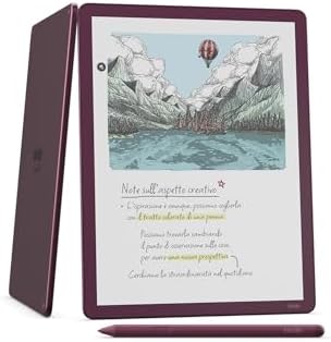 Amazon Kindle Scribe Colorsoft 64 GB (ultimo modello) — Schermo a colori da 11’’, effetto carta, luce frontale — Sottile, leggero, potente — Scrivi nel taccuino, nei documenti e nei libri - Porpora