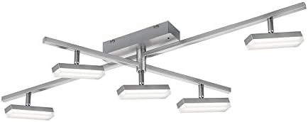 Reality Leuchten R62425107 Bondy Class A +/Built-in LED Ceiling Lamp, Metal, 3 Watts, Matt Nickel, 7 x 95 x 18 cm