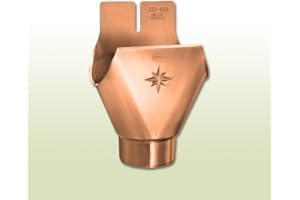 DACHRINNEN-SHOP.DE Kupfer Einhangstutzen oval RG 250 für Fallrohr DN 76