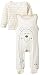 Twins Unisex Baby im Set mit Langarmshirt Long Sleeve Footies, Beige (Ecru 110103), 0-3 Months (Herstellergröße: 62)