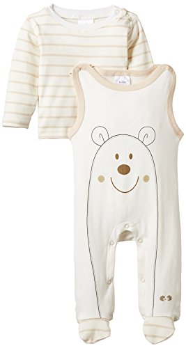 Twins Unisex Baby im Set mit Langarmshirt Long Sleeve Footies, Beige (Ecru 110103), 0-3 Months (Herstellergröße: 62)