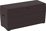 UV-Schutz Duramax Durabox 270 Liter Kunststoff Kissenbox & Gartenmöbel  Holzmaserung  Einfach Zu Montierende Kissenbox Mit Rädern  Wartungsfreie, UV-Beständige & Wetterfeste Gartenaufbewahrungsbox  Braun