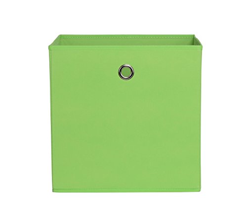 Intertrade 1537 Faltbox 3-er Set Btea 1 Stoff-Optik, 32 x 32 x 32 cm, grün - 3