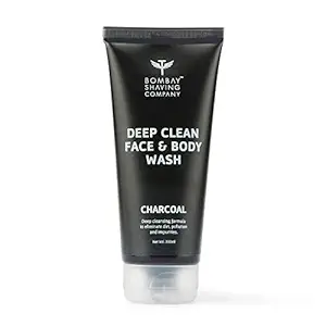 Bombay Shaving Company Activated Charcoal Face & Body Wash for removing dirt and impuritities with Anti-Pollution Effect - 200 ml