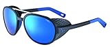 Capa anti-empañamiento Cébé Summit Gafas de Sol, Unisex Adulto, Matt Black/Blue, Medium