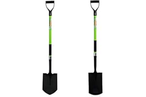 SATOHA rg-vertrieb Gartenspaten Spitzspaten + Spaten Rund Fiberglasstiel Feldspaten Grabspaten Set Fiberglas