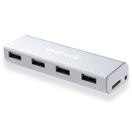 Inateck USB 3.0 4-Port Hub with Bus-Powered for Laptops, Ultrabooks and Tablet PCs with USB Ports Backward Compatible with USB 2.0 & Support Windows 8/ 7/ Vista/ XP, Mac OS X 10.8.4, White