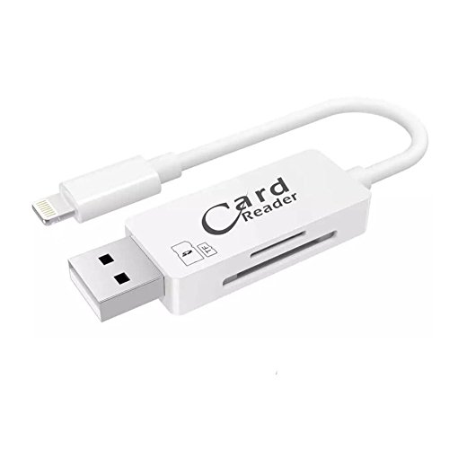 Lotus POWER® Neu Kabel Multifunktions Gerät HD Speicherstick USB 2.0 SD-Karte Micro SD TF Kartenleser Adapter mit OTG Micro-SDHC-SD OTG-Kartenleser für für Apple iPhone 5/5S/5 C/6/6 Plus/6S/6S Plus, iPod Touch 5, iPod Nano 7, iPad Mini/Mini 2/Mini 3/Mini 4, iPad 4/iPad Air/iPad Air 2, iPad Pro, Computer, Mac, Laptop und PC